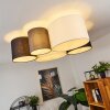 TRISETT Ceiling Light grey, black, white, 5-light sources