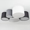 TRISETT Ceiling Light grey, black, white, 5-light sources