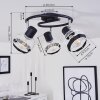 REVSBOTN Ceiling Light chrome, black, 3-light sources
