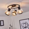 REVSBOTN Ceiling Light chrome, black, 3-light sources