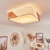 MJELSTAD Ceiling Light brown, white, 2-light sources