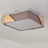 MJELSTAD Ceiling Light brown, grey, white, 2-light sources