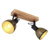 Globo LENNA Ceiling Light Dark wood, black, 2-light sources