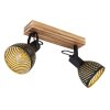 Globo LENNA Ceiling Light Dark wood, black, 2-light sources