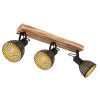 Globo LENNA Ceiling Light Dark wood, black, 3-light sources
