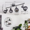 STAVIK Ceiling Light black, silver, 4-light sources