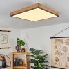 SALMI Ceiling Light LED Wood like finish, black, white, 1-light source