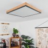 SALMI Ceiling Light LED Wood like finish, black, white, 1-light source