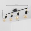 MUSLAND Ceiling Light gold, black, 4-light sources