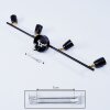 MUSLAND Ceiling Light gold, black, 4-light sources