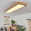 SALMI Ceiling Light LED Wood like finish, black, white, 1-light source