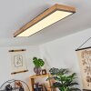 SALMI Ceiling Light LED Wood like finish, black, white, 1-light source