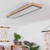 SALMI Ceiling Light LED Wood like finish, black, white, 1-light source