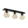 Eglo-Leuchten TARBES Ceiling Light brass, black, 3-light sources