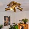 ZUOZ Ceiling Light antique brass, 4-light sources