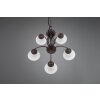 Trio-Leuchten RUSTICA chandelier rust-coloured, 5-light sources