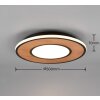 Trio-Leuchten DEACON Ceiling Light LED brown, 1-light source