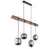 Globo BLACKY Pendant Light Dark wood, black, 4-light sources