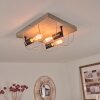 HODNE Ceiling Light grey, Ecru, black, 3-light sources
