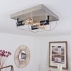 HODNE Ceiling Light grey, Ecru, black, 3-light sources