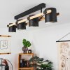 REBBENAS Ceiling Light Ecru, black, 4-light sources