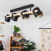 REBBENAS Ceiling Light Ecru, black, 4-light sources
