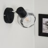 REVSBOTN Wall Light chrome, black, 1-light source