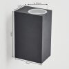 SKAABU Outdoor Wall Light black, white, 2-light sources