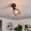 LOEDINGEN Ceiling Light Dark wood, black, 1-light source