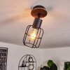 LOEDINGEN Ceiling Light Dark wood, black, 1-light source