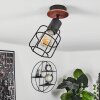 LOEDINGEN Ceiling Light Dark wood, black, 1-light source