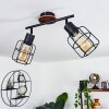 LOEDINGEN Ceiling Light Dark wood, black, 2-light sources