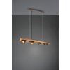 Trio-Leuchten BELL Pendant Light dark brown, matt nickel, 4-light sources