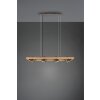 Trio-Leuchten BELL Pendant Light dark brown, matt nickel, 4-light sources