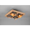 Trio-Leuchten BELL Ceiling Light dark brown, matt nickel, 4-light sources