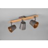 Trio-Leuchten BELL Ceiling Light dark brown, matt nickel, 3-light sources