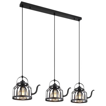Globo SUSANNA Pendant Light black, 3-light sources