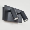 SAETER Outdoor Wall Light LED black, 2-light sources