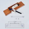 MOSAMBIK Wall Light LED brown, Dark wood, matt nickel, 1-light source