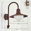 POHEI Outdoor Wall Light rust-coloured, 1-light source, Motion sensor