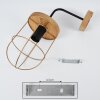 HODNE Wall Light brown, black, 1-light source