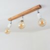 MUSLAND Ceiling Light chrome, Dark wood, white, 3-light sources