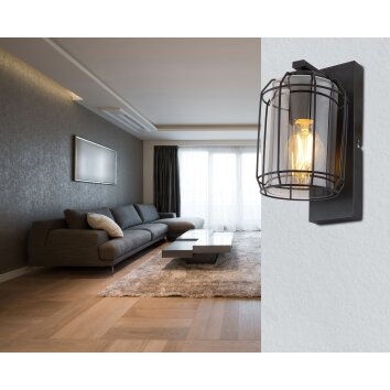 Globo KAMMI Wall Light black, 1-light source