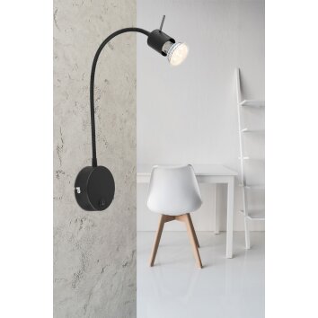 Globo MILLY Wall Light black, 1-light source