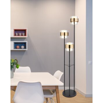 Globo MILLEY Floor Lamp black, 3-light sources