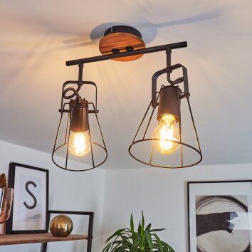 UATUASA Ceiling Light Ecru, black, 2-light sources