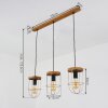HODNE Pendant Light Ecru, black, 3-light sources