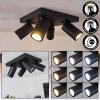 HAKAMKEN Ceiling Light LED black, 4-light sources