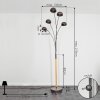 SIAMADO Floor Lamp Dark wood, matt nickel, 5-light sources