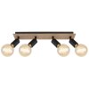 Globo MARTHA Ceiling Light Light wood, black, 4-light sources
